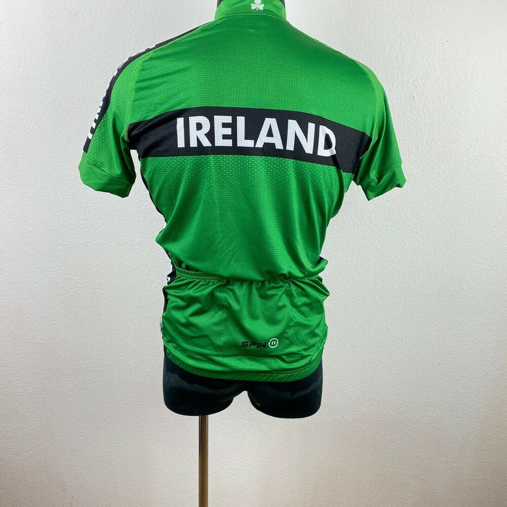 Spin 11 Cycling Ireland Bike Shirt Full Zip NWT XL Kelly Green Back Pockets - Picture 4 of 11